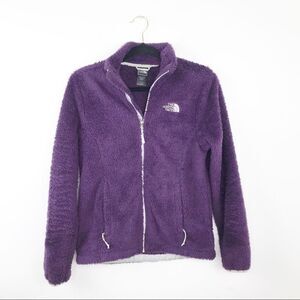The north face purple‎ fuzzy jacket